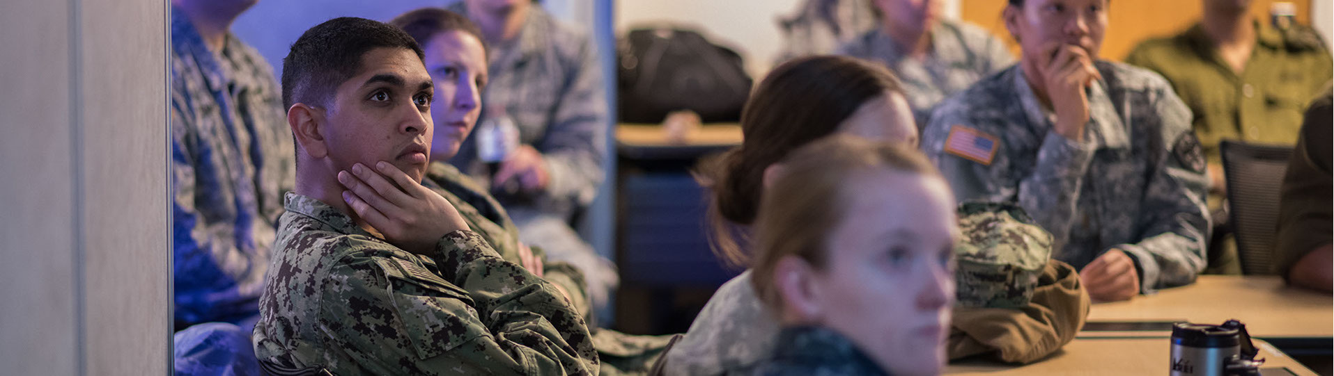 students in uniform in class