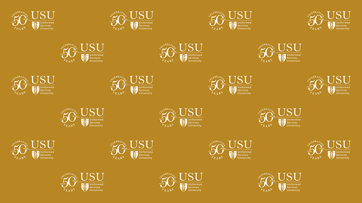 #USUHSturns50 Toolkit: Gold Virtual Background