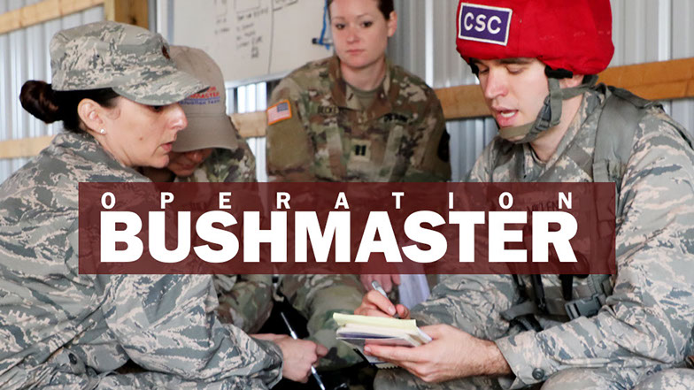 Bushmaster participants in military uniforms